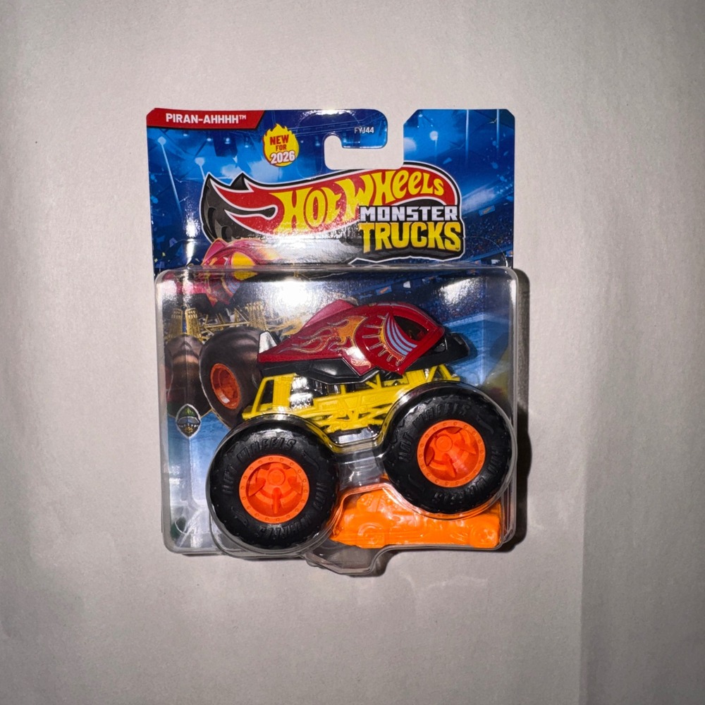 Hot Wheels Monster‎ Trucks Piran-Ahhhh Red Creature Truck 1:64 Scale 2025 FYJ44